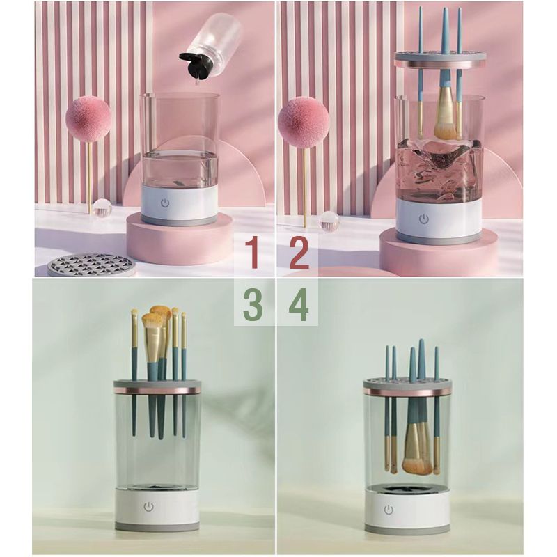 👑Super Cadeau ! Nettoyeur Électrique de Pinceaux de Maquillage ⚡💄