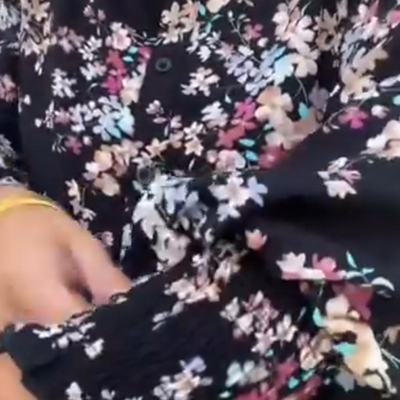 Black Floral Long Sleeve Shirt