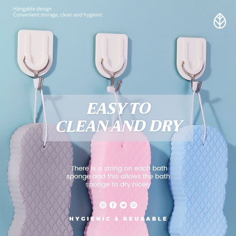 🧽✨ Éponge de bain exfoliante super douce – Douceur et soin pour la peau