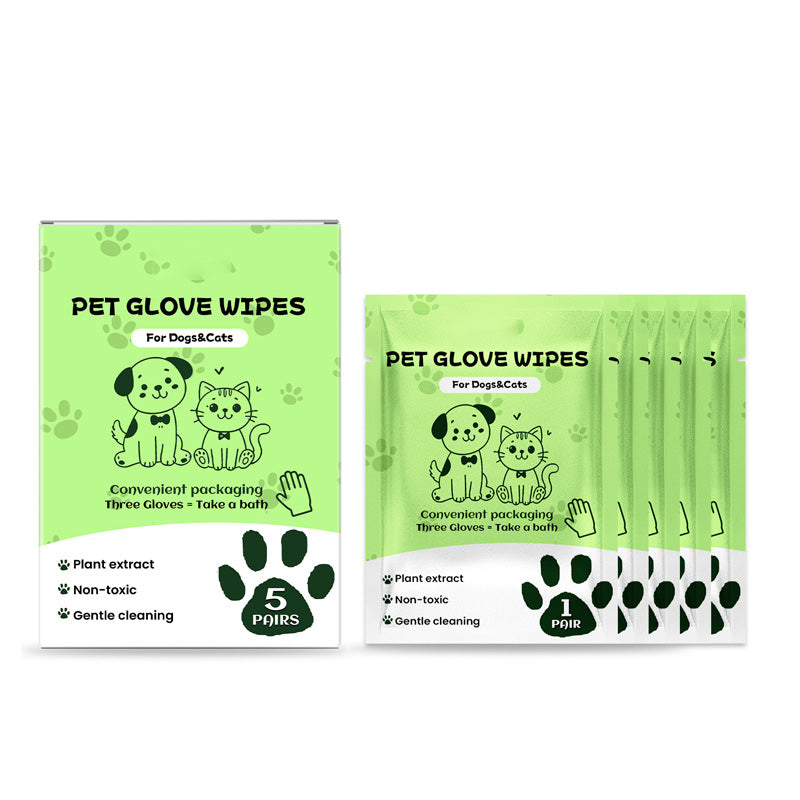 🎉 🫧Gants de nettoyage sans rinçage pour animaux de compagnie
