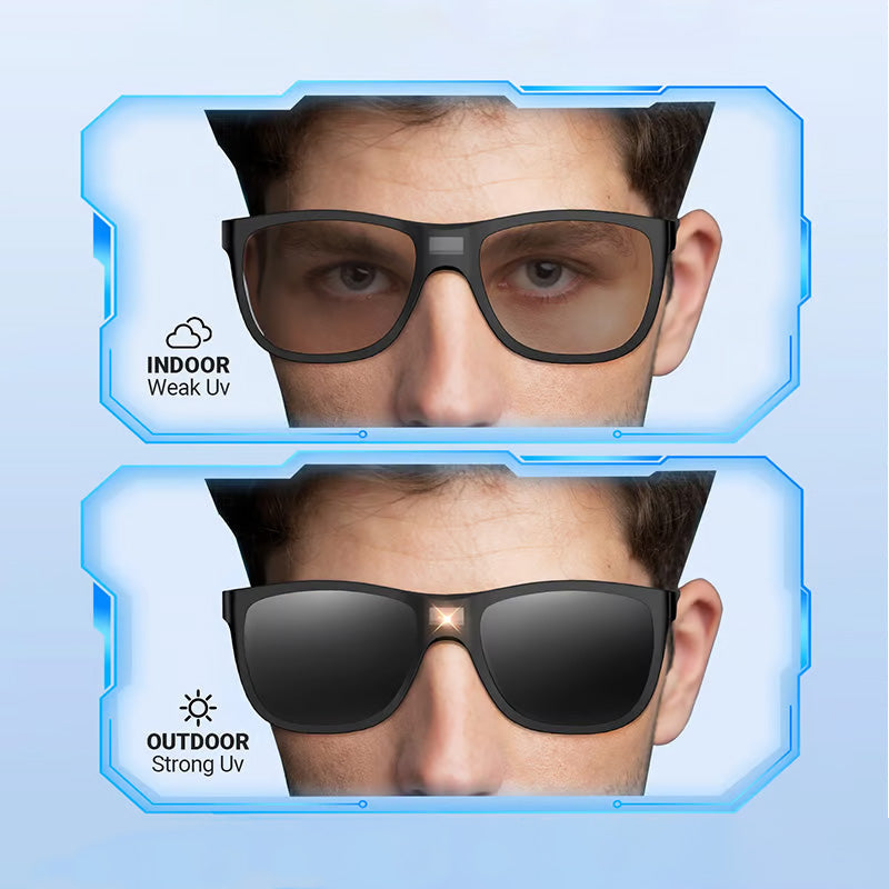 🏆Lunettes de soleil polarisantes à la mode avec technologie de détection de la lumière😎🕶️