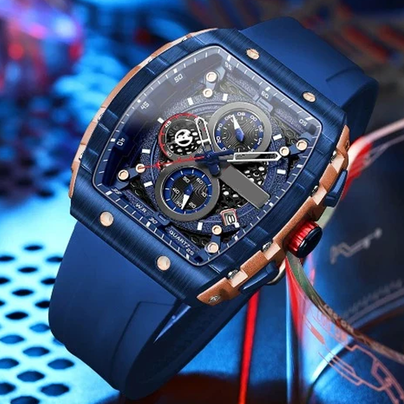 LIVRAISON GRATUITE🎊Style cyberpunk et futuriste⌚Montre à quartz multifonctionnelle pour hommes