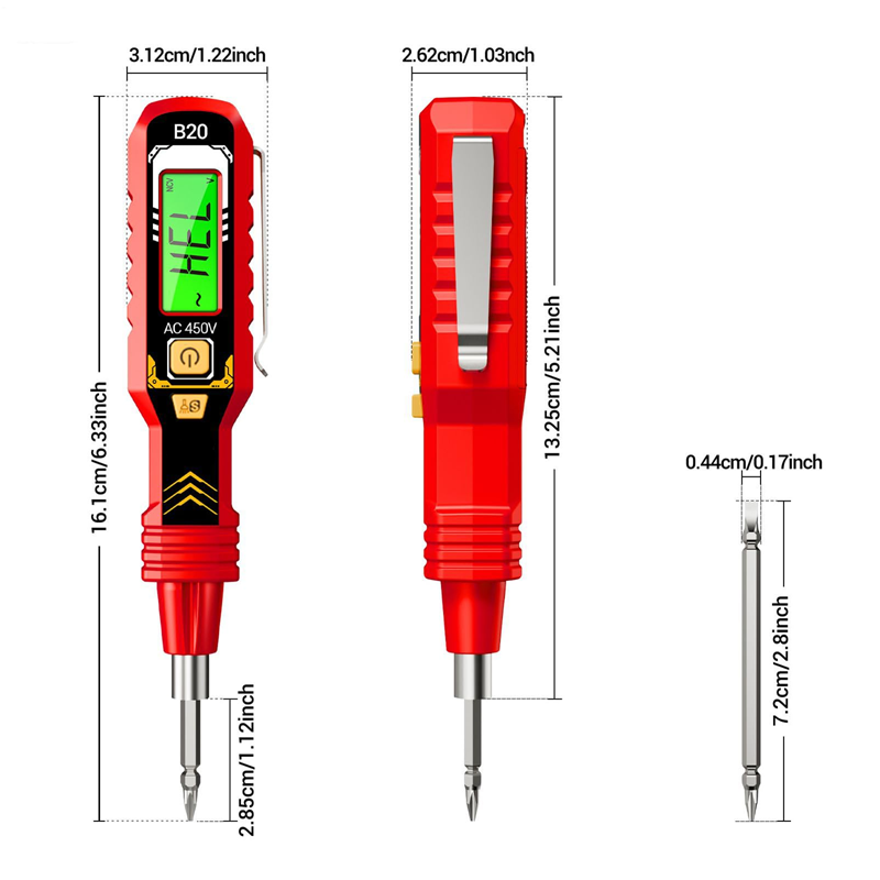 đąDurĂ©e limitĂ©e 63% de rĂ©ductionâšTesteur de Tension Sans Contact avec Ăcran LCD