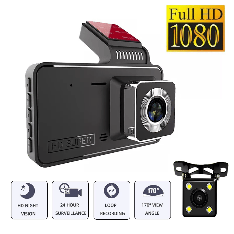 đ1080P HD 170° Laajakulma YöllĂ€ Auton Tallentaja