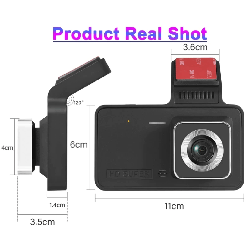 đ1080P HD 170° Laajakulma YöllĂ€ Auton Tallentaja