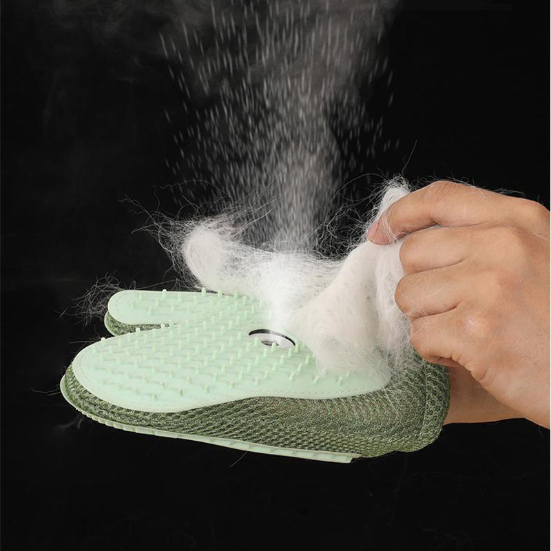💝Hot Sale 50% OFF 💝 Gants de toilettage pour chiens et chats avec spray intégré🐾🧤