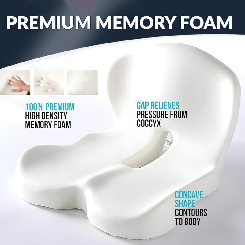 Coussin de siège en mousse à mémoire de forme antidérapant🔥