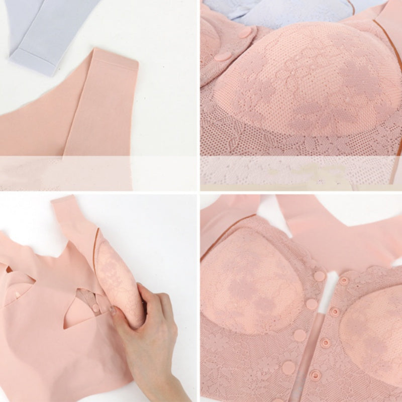 Soutien-gorge confortable sans armatures à fermeture frontale pour femme✨🌿