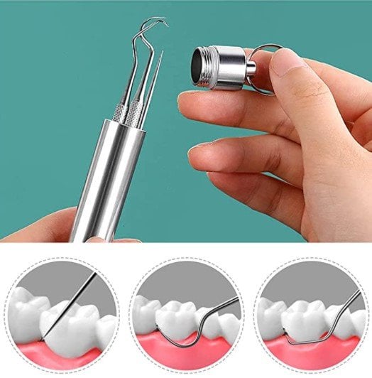 ⚡Set de cure-dents en acier inoxydable | Hygiénique & Durable