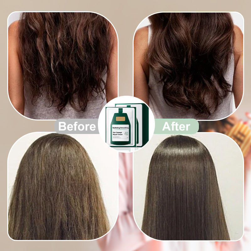 🏆Crème réparatrice hydratante et lissante pour cheveux abîmés🌿💦
