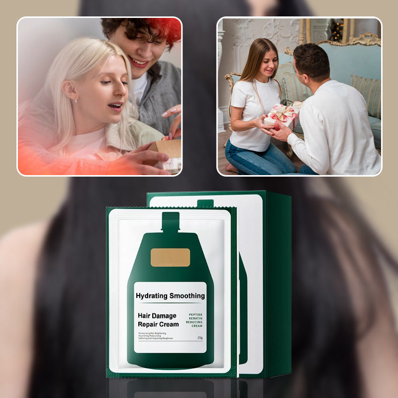 🏆Crème réparatrice hydratante et lissante pour cheveux abîmés🌿💦