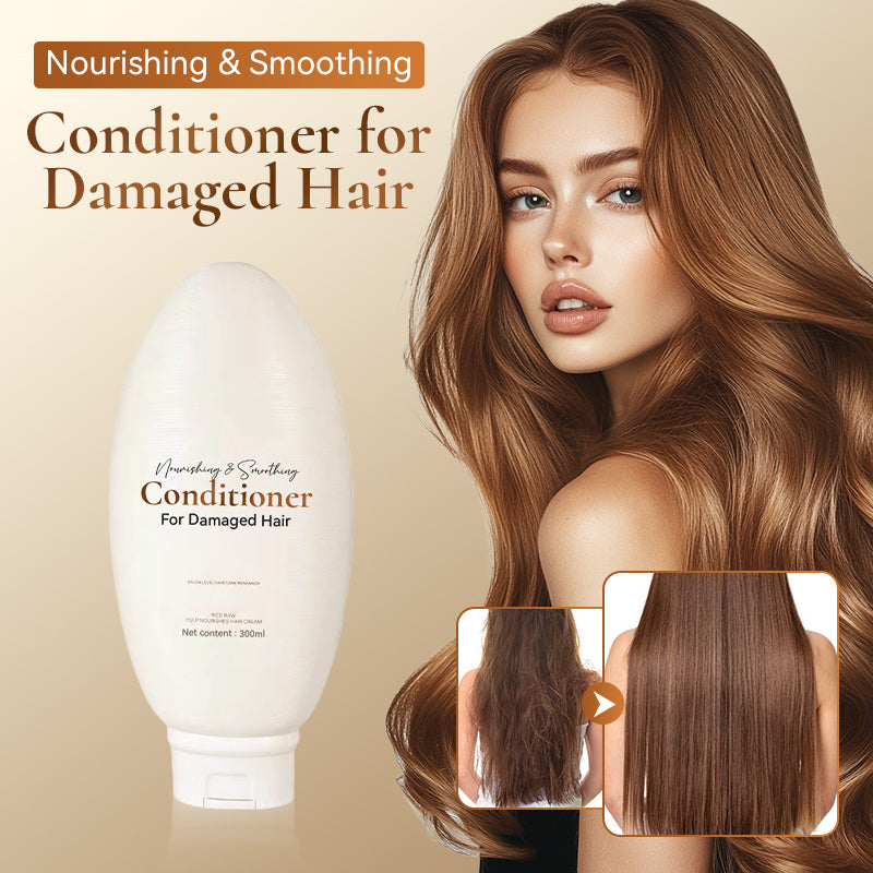 Nourrir & Après-shampooing lissant pour cheveux abîmés 💆♀️✨