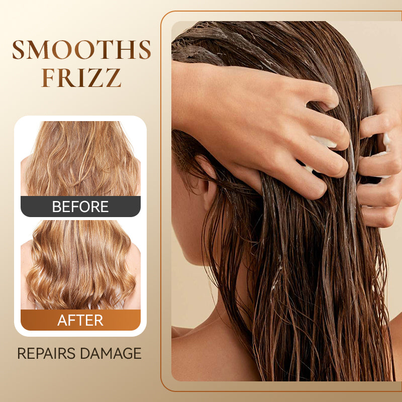Nourrir & Après-shampooing lissant pour cheveux abîmés 💆♀️✨
