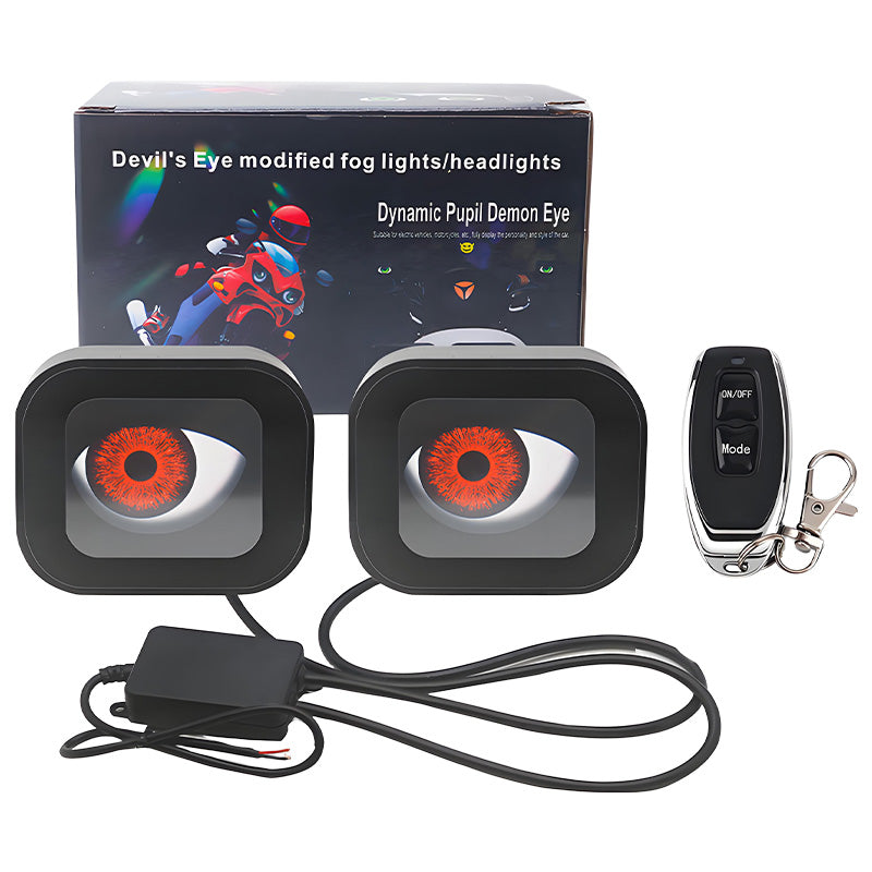 2PCS LED Devil Eyes Lights for Motorcycle Rearview Mirror (Feux du diable pour le rétroviseur de la moto)😈🏍️