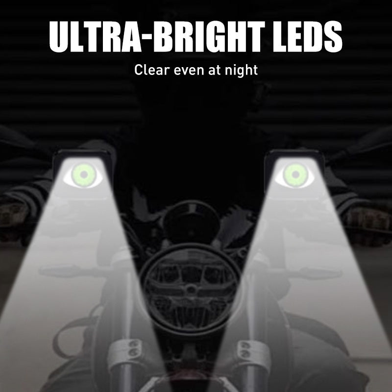 2PCS LED Devil Eyes Lights for Motorcycle Rearview Mirror (Feux du diable pour le rétroviseur de la moto)😈🏍️