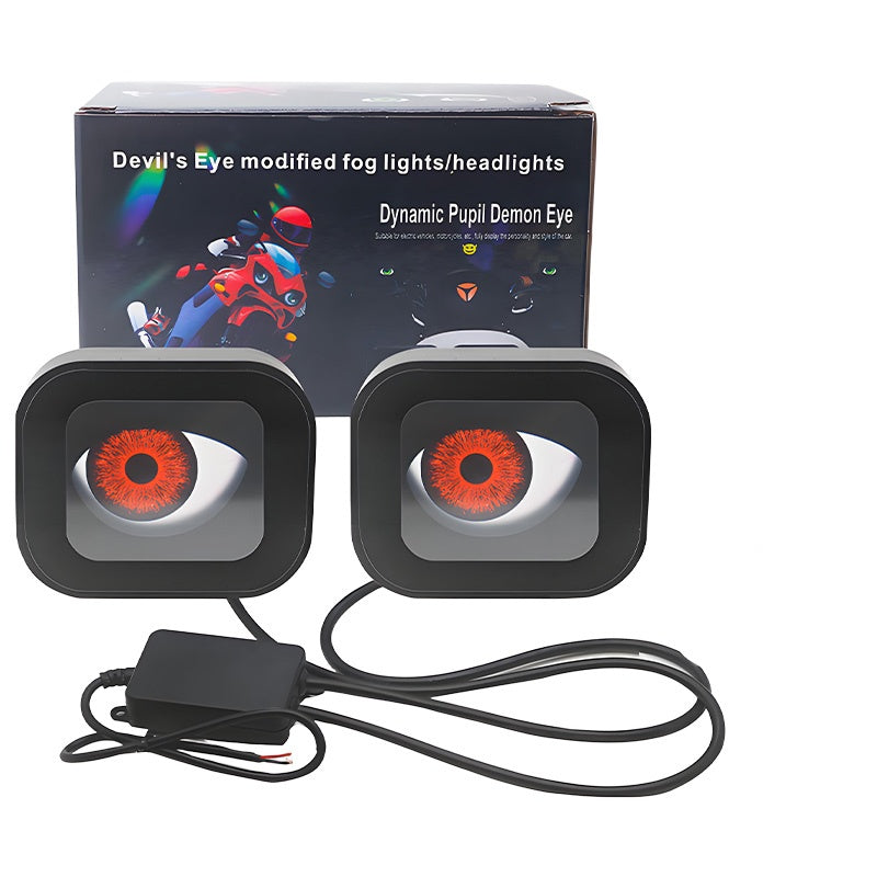 2PCS LED Devil Eyes Lights for Motorcycle Rearview Mirror (Feux du diable pour le rétroviseur de la moto)😈🏍️