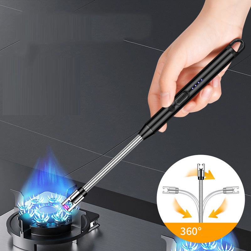 🏆Briquet électrique coupe-vent et sans flamme avec col Flexible👑