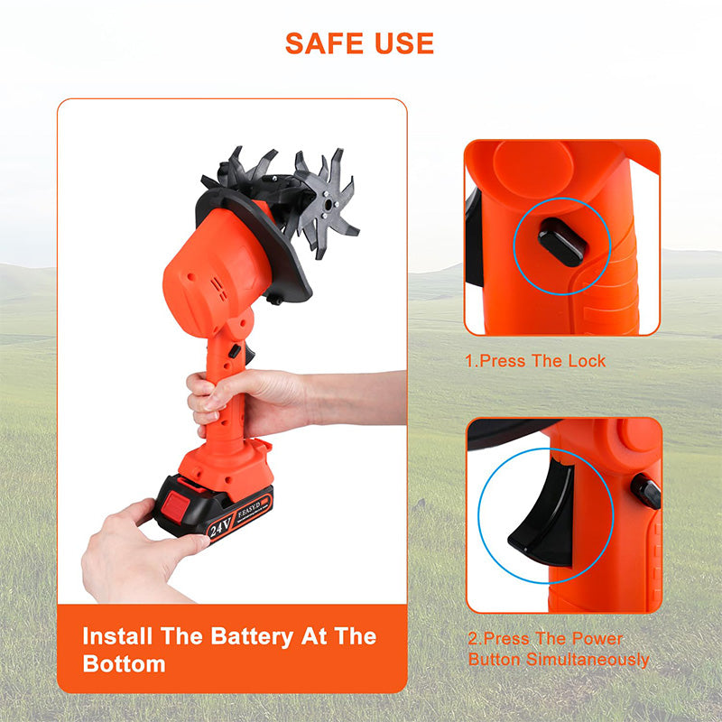 🥳Sécateur sans fil rechargeable – Pas de fil, pas d'essence. Lames en acier 65Mn, poignée antidérapante. Idéal pour les plates-bandes surélevées et les bordures. Dites adieu aux petits pinceaux de jardinage. 🛡️✨