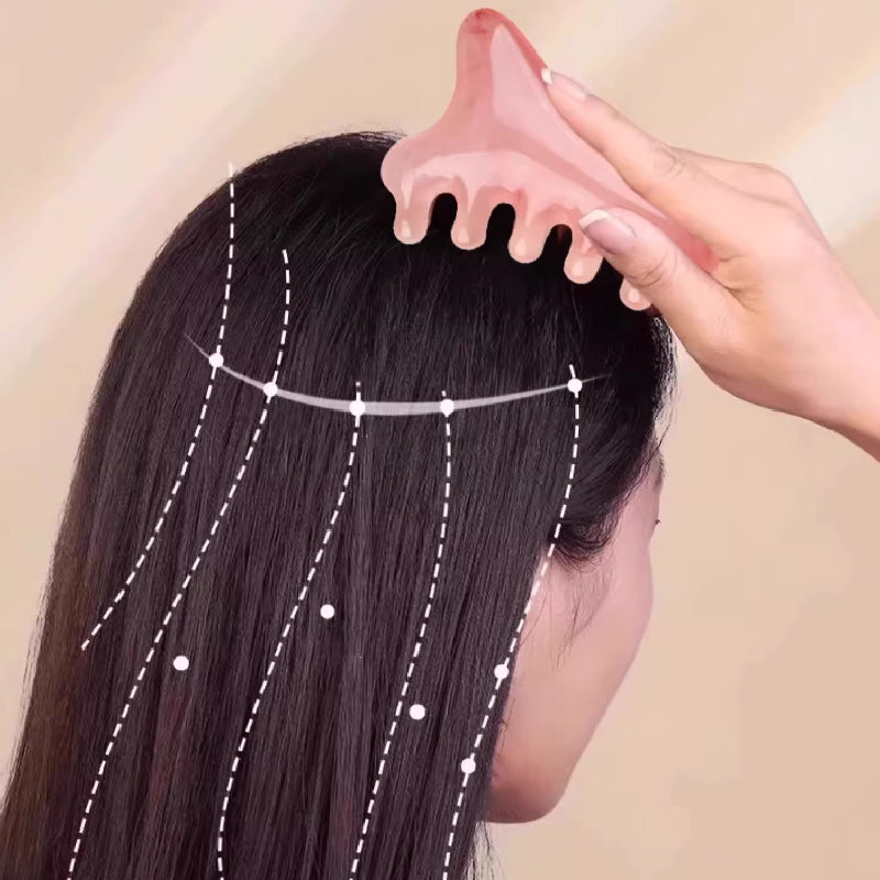 🏆Peigne Multifonction de Massage Crânien et Outil Gua Sha🌿👑
