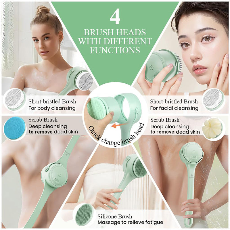 🏆Brosse de bain exfoliante électrique à long manche✨🌿