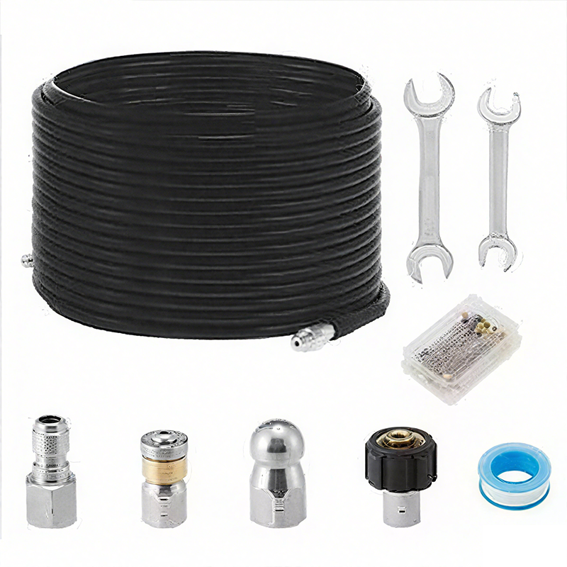 💦 50% DE RÉDUCTION ! 🚿 Kit de Nettoyage Haute Pression 5800 PSI pour Égouts - Buse Rotative et Flexible Renforcé pour Déboucher les Canalisations 🛠️✨
