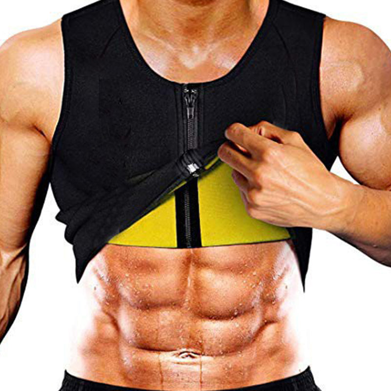 🏆Débardeur Fitness Homme 🏋️♂️ | Fermeture Éclair & Effet Mincissant ⚡🌿