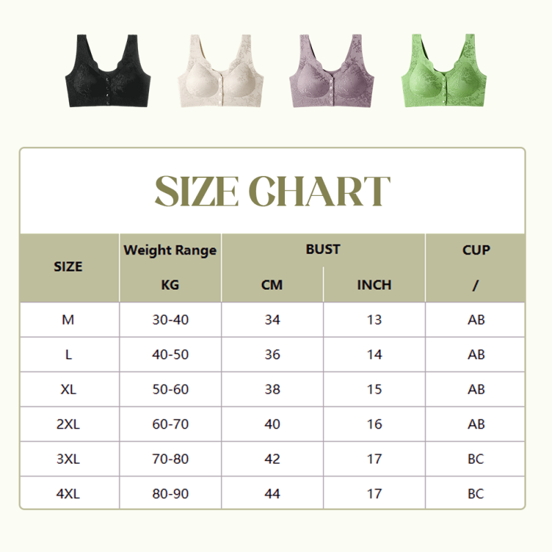 🏆Soutien-Gorge Confortable Sans Armature avec Fermeture Frontale🌿