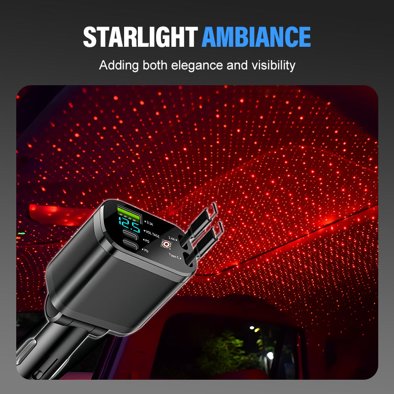 đ 60% DE RĂDUCTION! âš Chargeur Rapide pour Voiture avec Ăclairage dâAmbiance Ciel ĂtoilĂ© â Moderne et Pratique đ