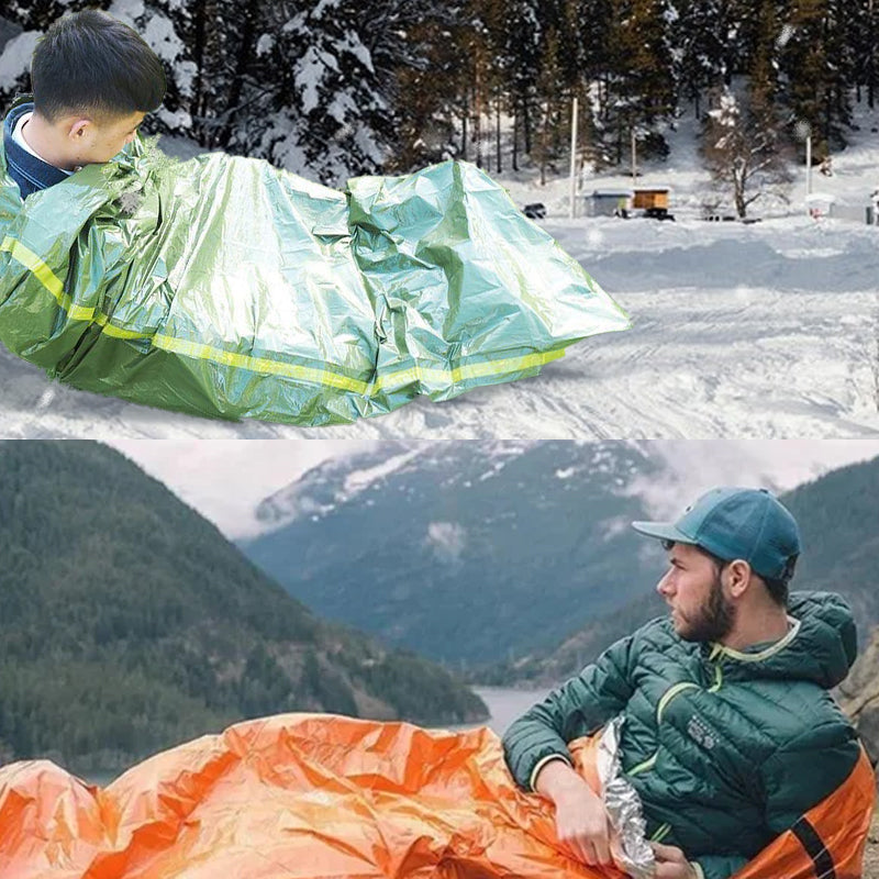 Couvertures de secours, sacs de couchage, tentes pour des randonnées en toute sécurité