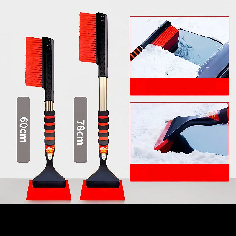 ❄️🚗Double grattoir à glace et balai à neige pour voiture | Accessoire automobile hivernal pour un déneigement complet