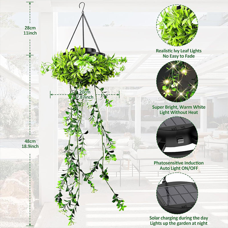 🌿 50% DE RÉDUCTION ☀️ Lampe suspendue solaire en herbe de Milan – Éclairage d'ambiance autonome & décoration extérieure – Naturelle, sans câble & parfaite pour jardin, balcon ou terrasse 🌙