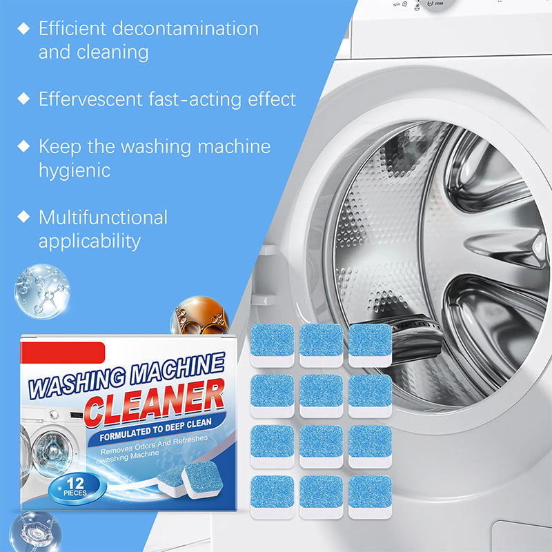 📢📢50 % DE RÉDUCTION !!!⏰Pastilles nettoyantes puissantes pour lave-linge - Lot de 12