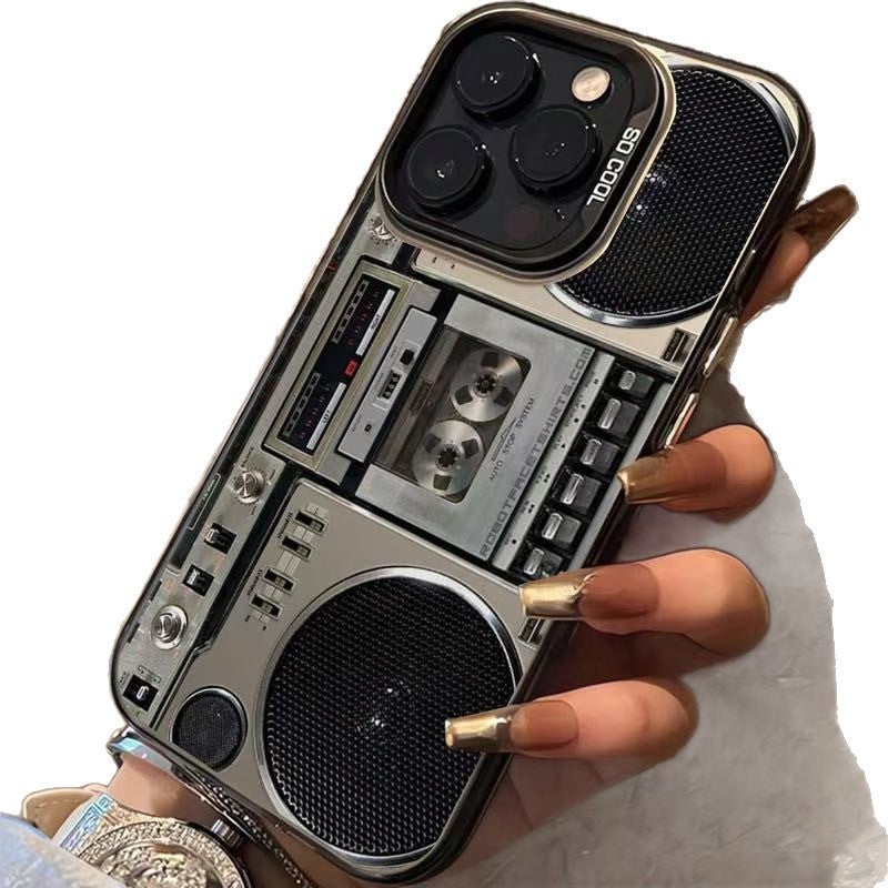 📱 50% DE RÉDUCTION! 📻 Coque boombox rétro – Style cassette 80's & TPU durable ✨