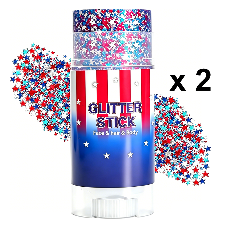 âšđ PROMO FLASH 50% ! BĂąton de Paillettes 3D pour FĂȘtes â Rouge, Blanc, Bleu, Application Facile, Formule SĂ»re & Lavable đ«đ·