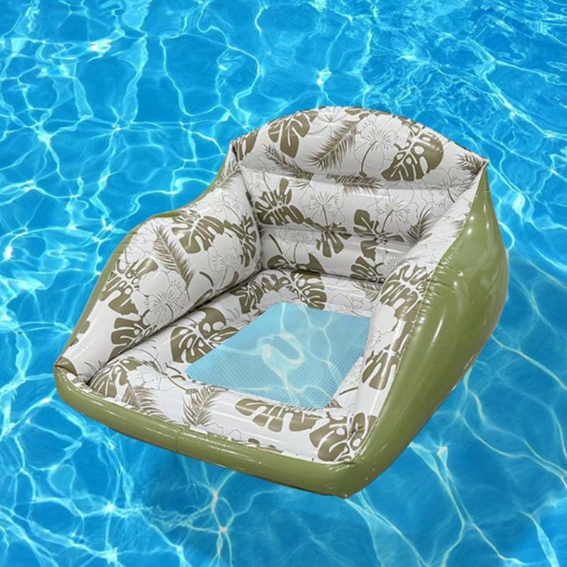 📢 PROMO FLASH 50%🏊♀️Flotteur Piscine en Forme de U – Design Chaise Ergonomique, Assise en Maille, Gonflable, 2 Couleurs, Durable & Portable🌴