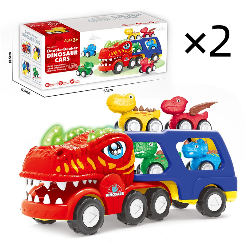 Camion de transport de dinosaures à deux étages (jouet)