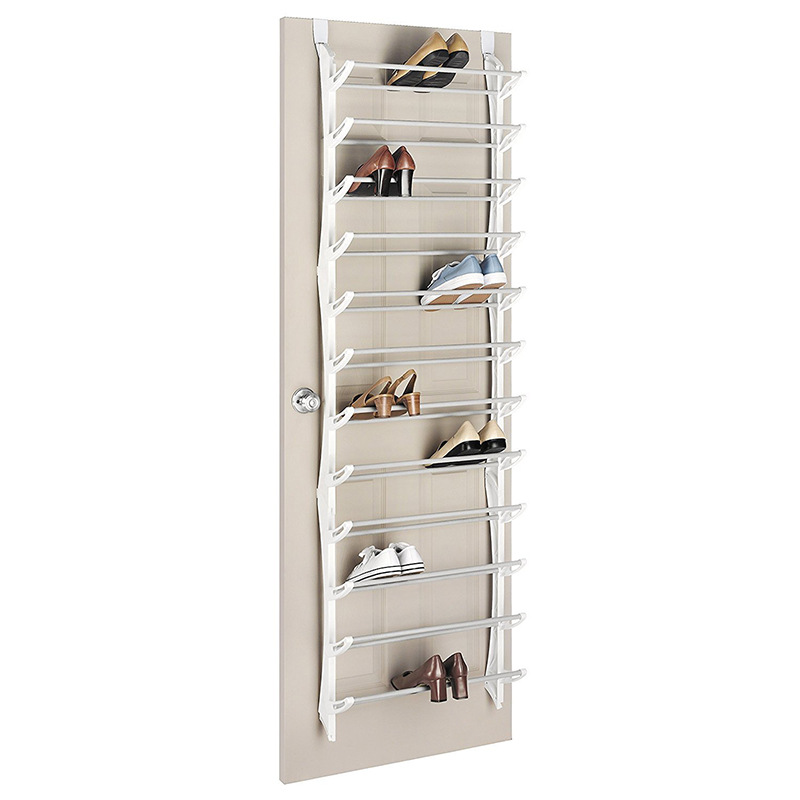 đđ„ -50% ! Organisateur Chaussures Suspendu Porte â Jusqu'Ă 36 Paires MĂ©tal Robuste Stable, ĂtagĂšres InclinĂ©es Anti-Glissement Talons Bottes Baskets, Installation Sans Outils Secondes · 3 Coloris · 4-8-12 Ătages âš