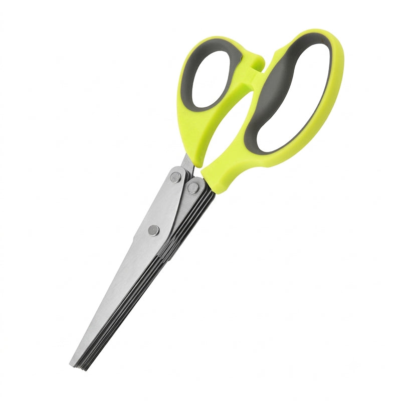 🔥 Ciseaux de cuisine en acier inoxydable multicouche – Coupe-herbes à 5 lames avec manche ergonomique – Idéal pour les herbes aromatiques, les oignons verts et les garnitures fraîches ✂️🌿