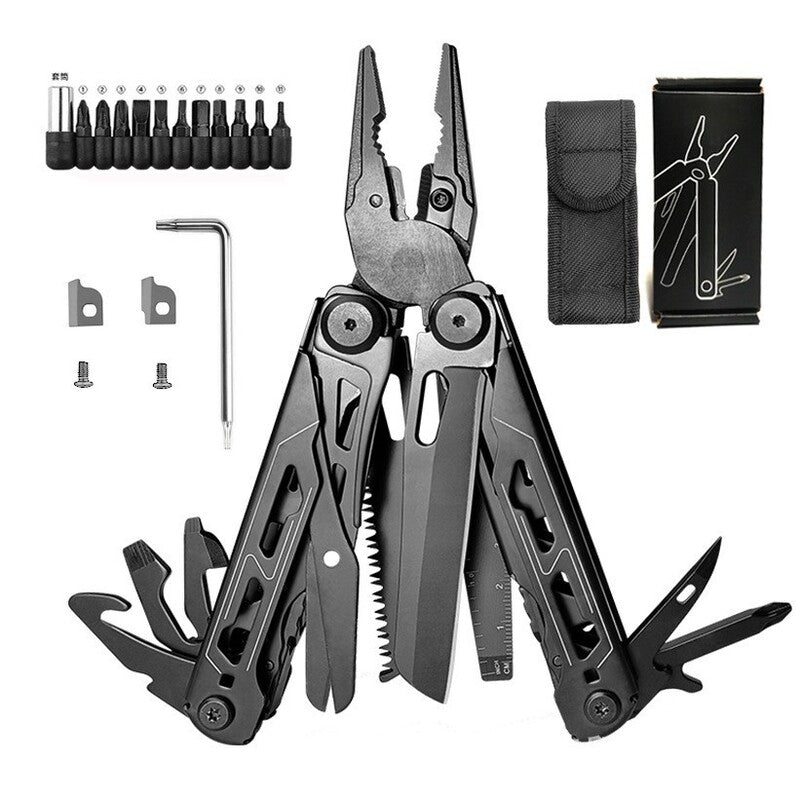 🛠️ PROMO LIMITÉE 50% DE RÉDUCTION ! ✨ Pince Multifonction Pliable Portable avec Pochette – Robuste, Compacte, Polyvalente ⛺