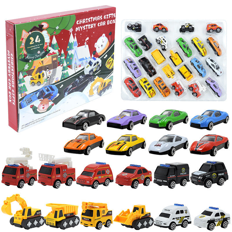 🚗 50% DE RÉDUCTION! 🎁 CALENDRIER DE L'AVENT GARÇON - 24 Jours de Chantier Miniature, Véhicules Alliés avec Outils Réalistes 👷🔧