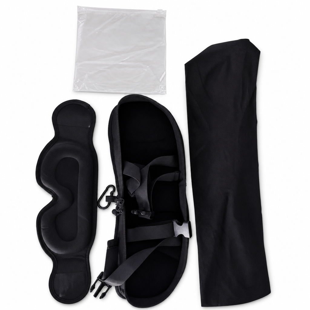✈️💤 Kit de Sommeil Suspendu pour Avion & Voyage – Maintien Cervical Anti-Affaissement, Masque 3D 100% Occultant & Repose-Bras Confort ✨