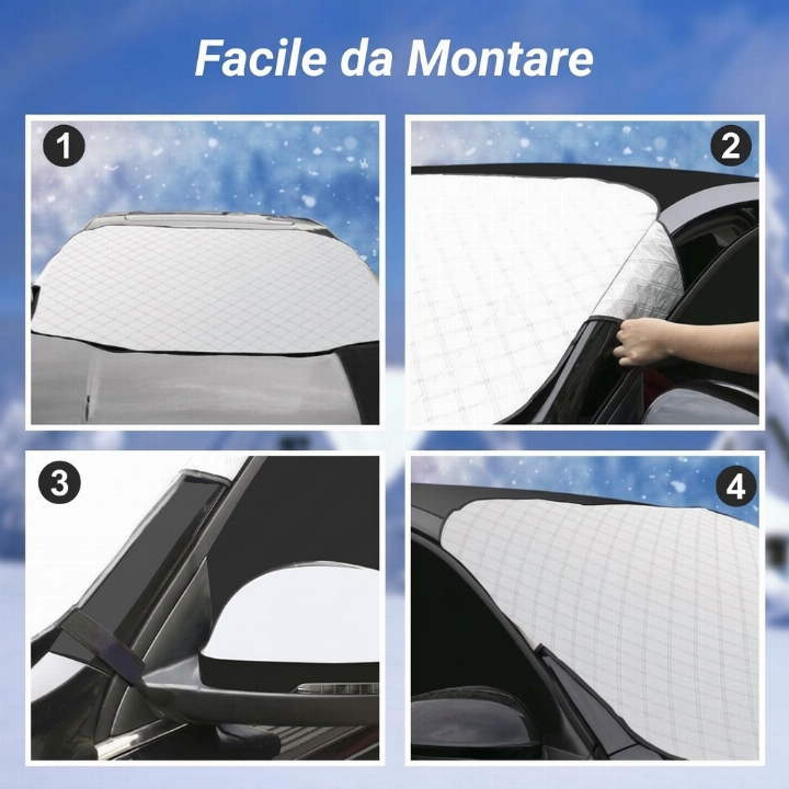 🚗☀️❄️ Protection du pare-brise contre le soleil et la neige – Universelle, qualité haut de gamme ✨