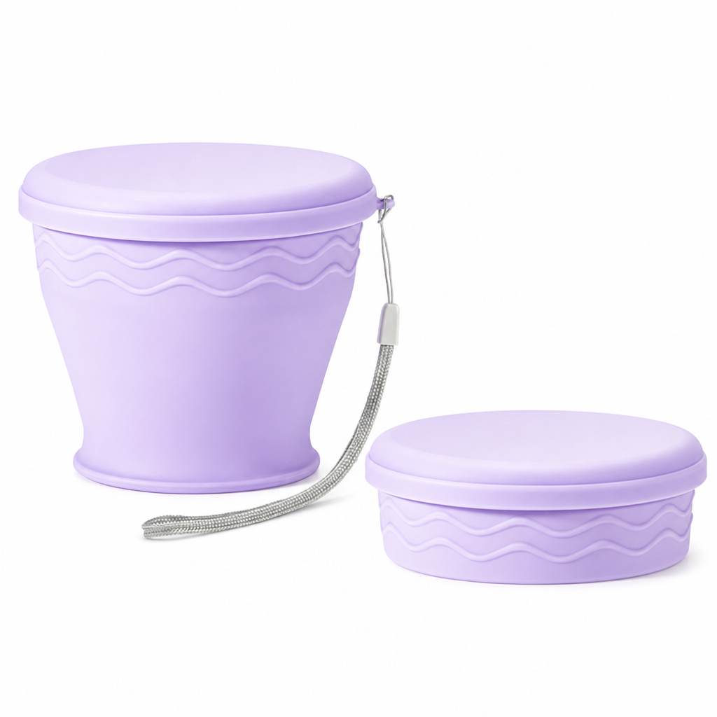 Gobelet de voyage en silicone pliable et portable
