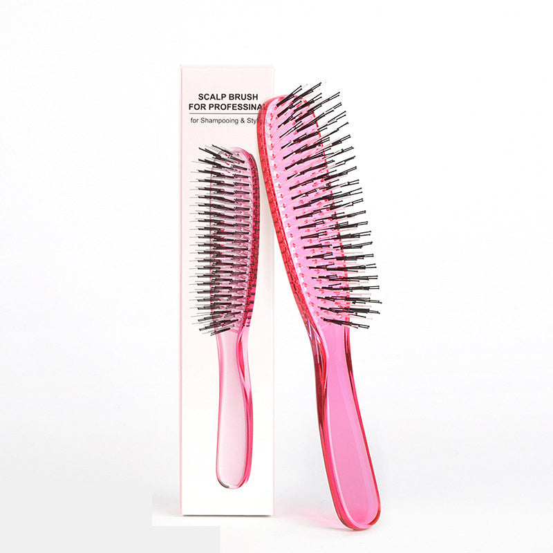 ✨ Brosse démêlante et massante – Démêle instantanément les nœuds en douceur, sur cheveux secs ou mouillés 💆♀️