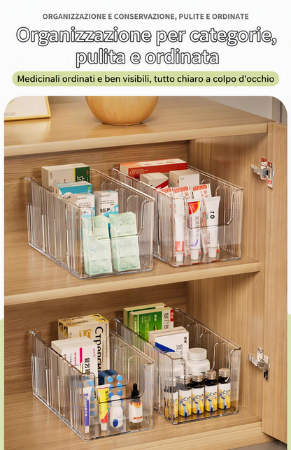 🔥 Organiseur à Médicaments Télescopique Transparent — Extensible, Parfait pour Ranger Votre Armoire à Pharmacie 💊🗄️