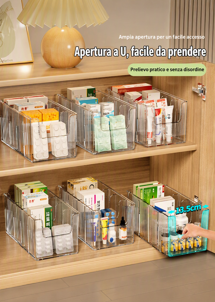 🔥 Organiseur à Médicaments Télescopique Transparent — Extensible, Parfait pour Ranger Votre Armoire à Pharmacie 💊🗄️