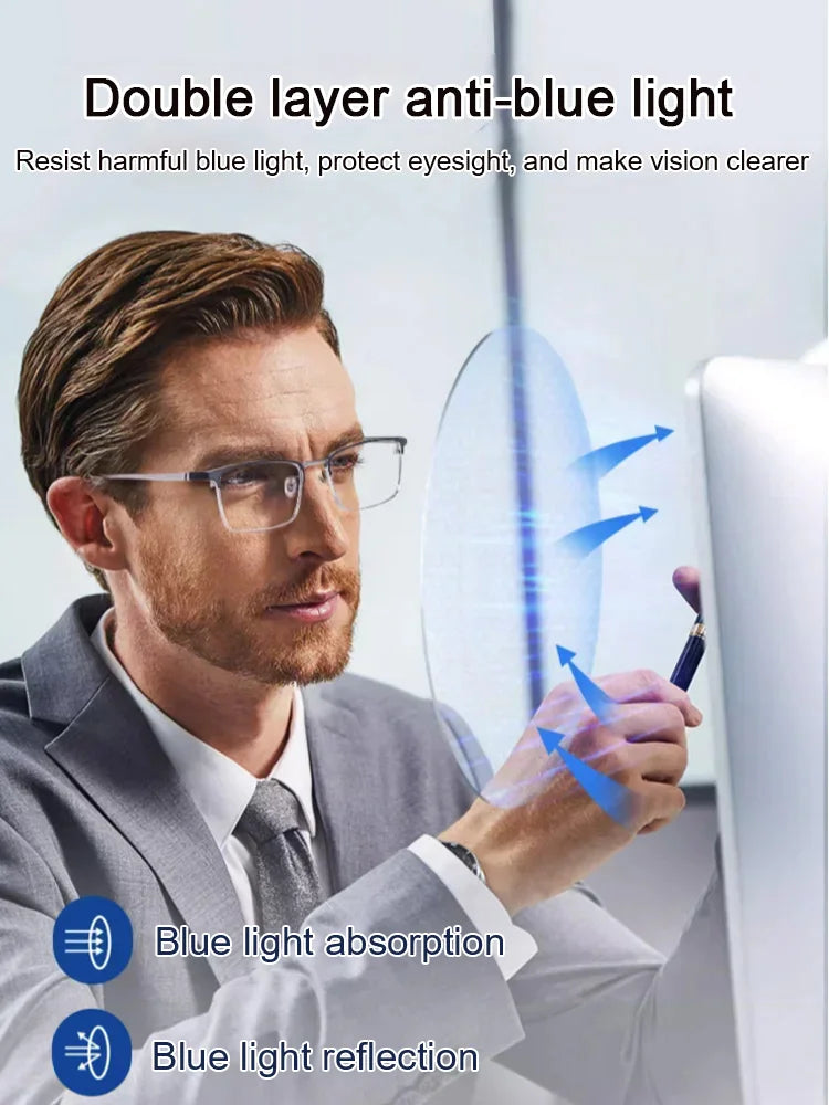 🏆Vente chaude 2025&50% de réduction pour une durée limitée👓Lunettes anti - lumière bleue ultra - légères👑
