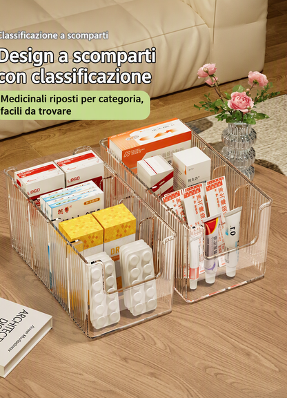 🔥 Organiseur à Médicaments Télescopique Transparent — Extensible, Parfait pour Ranger Votre Armoire à Pharmacie 💊🗄️