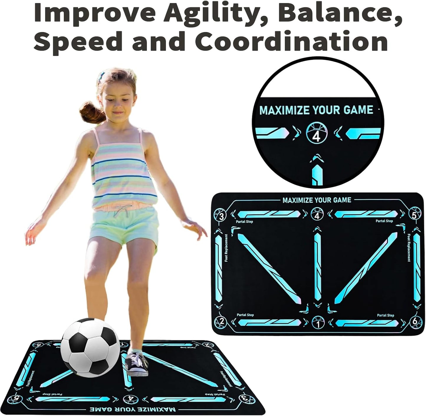 🎅DERNIER JOUR DE SOLDES 50 % DE RÉDUCTION - ⚽Tapis d'entraînement de football pour tous les niveaux, antidérapant et silencieux