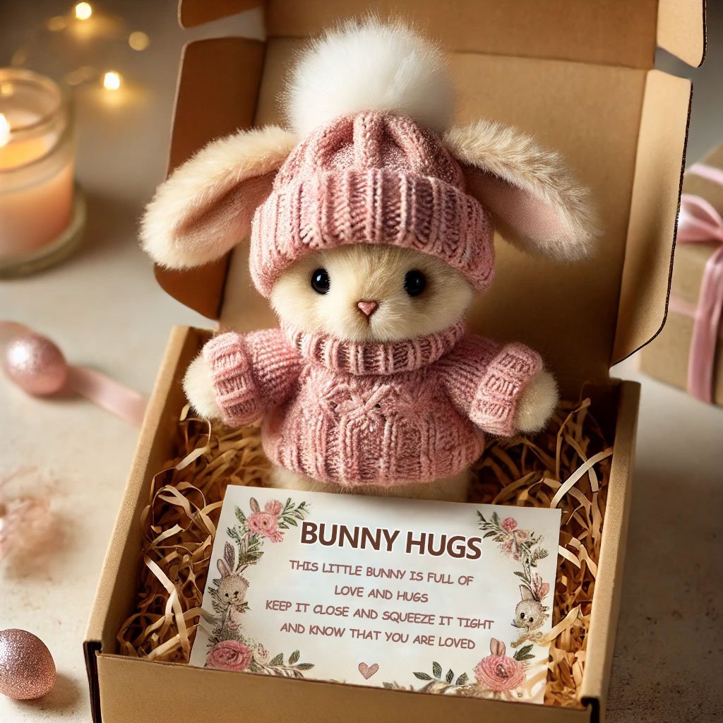 🎉Soldes spéciales🐇Mini lapin câlin fait main, adorable cadeau de Pâques🎁